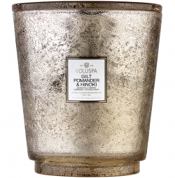 VELA POTE VIDRO +250H 5 PAVIOS GILT POMANDER E HIN