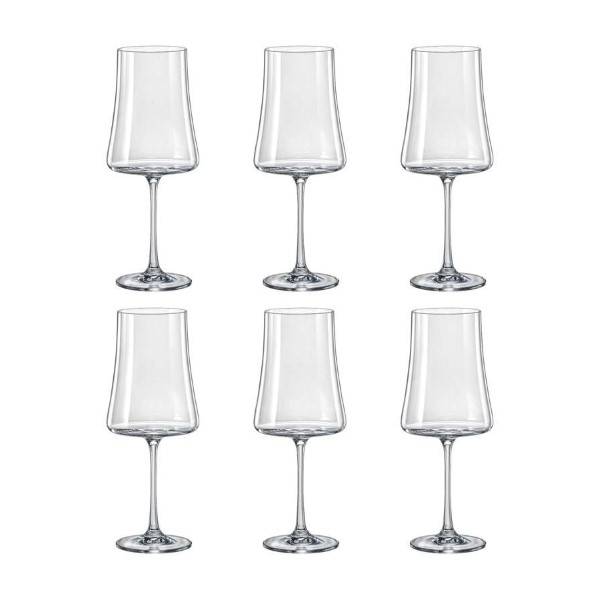JOGO DE 6 TACAS PARA VINHO TINTO XTRA EM CRISTAL