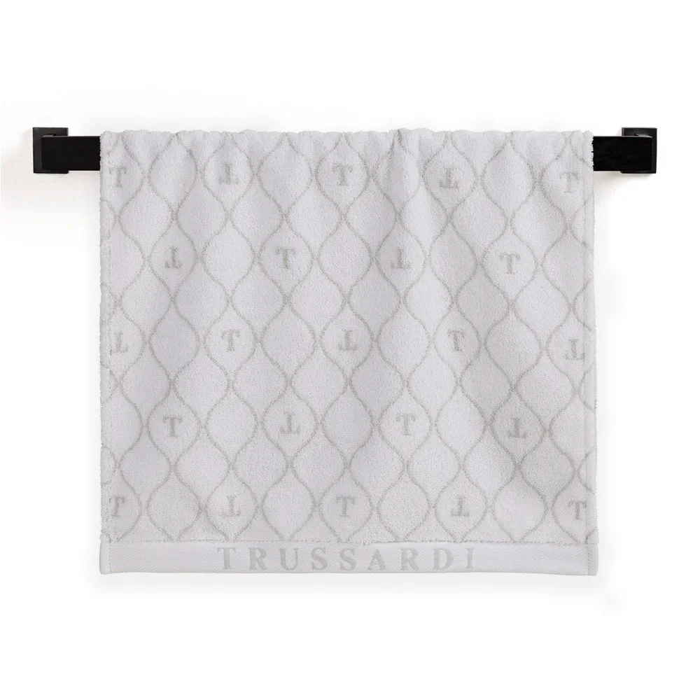 TOALHA ROSTO FELPUDO SPECIALE BRANCO/CINZA