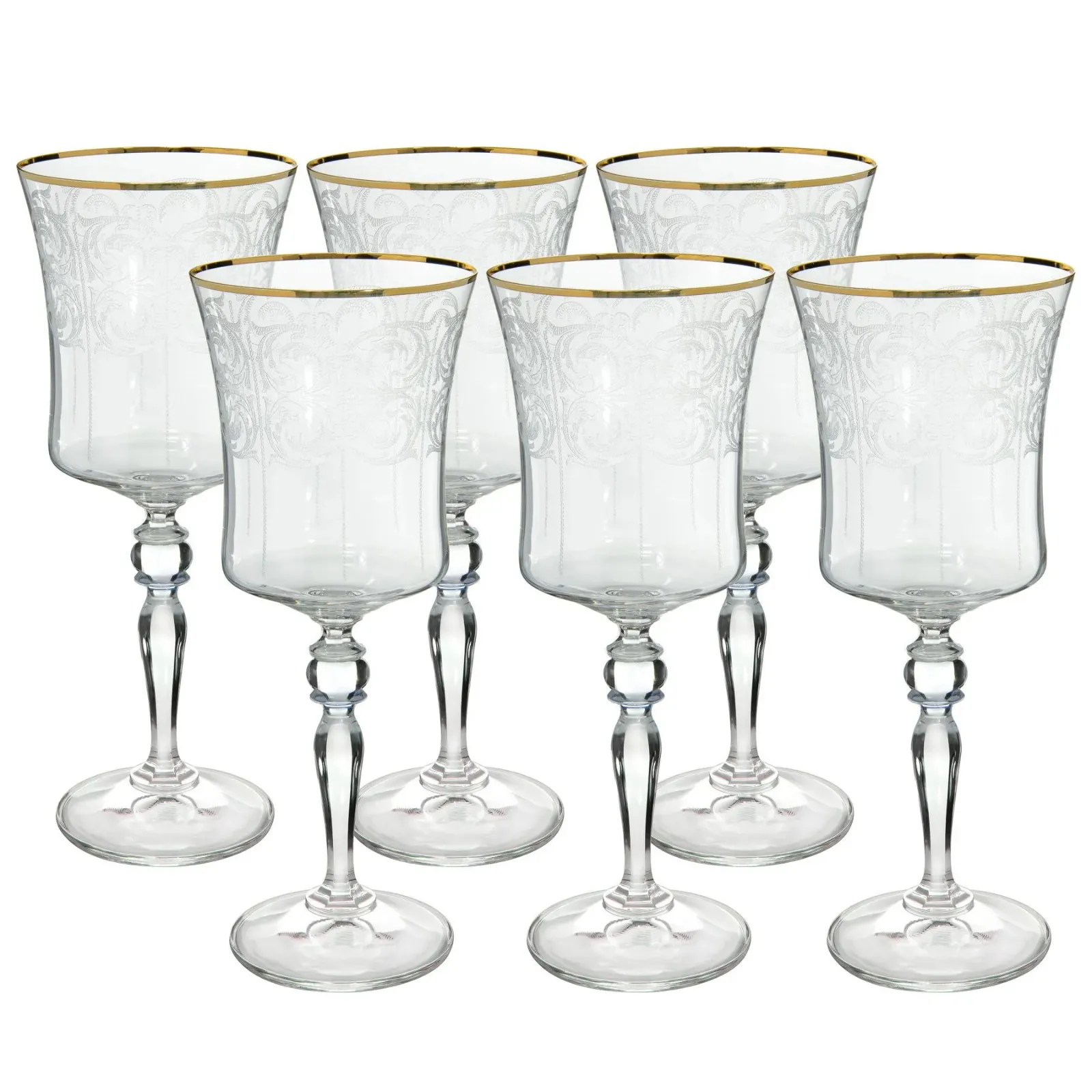 JOGO DE 6 TACAS PARA AGUA GRACE PANTOGRAFADA EM CR