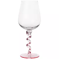 JG C/4 TACA VINHO TINTO TRANSPARENTE E ROSA 540ML