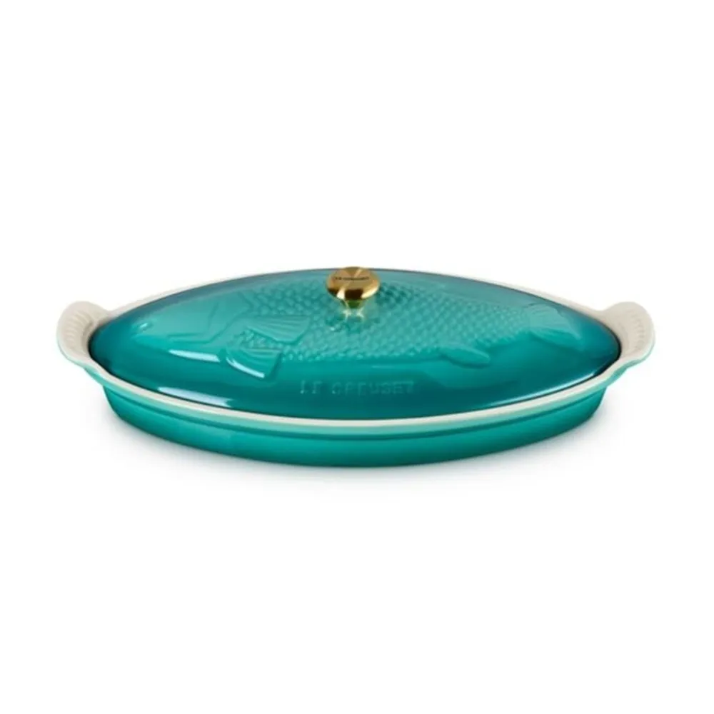 TRAVESSA P PEIXE C TAMPA 34CM HERITAGE BLEU RIVIER