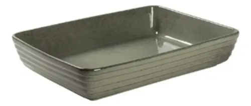 TRAVESSA RETANGULAR JADE EM CERAMICA 2L