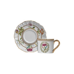 JG 6 XICARAS CHA ROYAL BLOOM C/P C/FILETE OURO