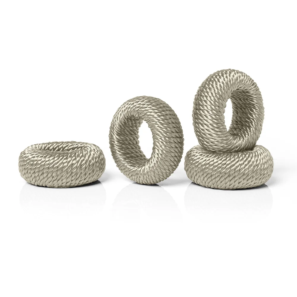 ANEL DE GUARDANAPO 4 PCS RAYON CHAMPAGNE