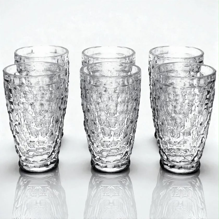 CONJUNTO COM 6 COPOS ALTOS DE CRISTAL ** LODZ
